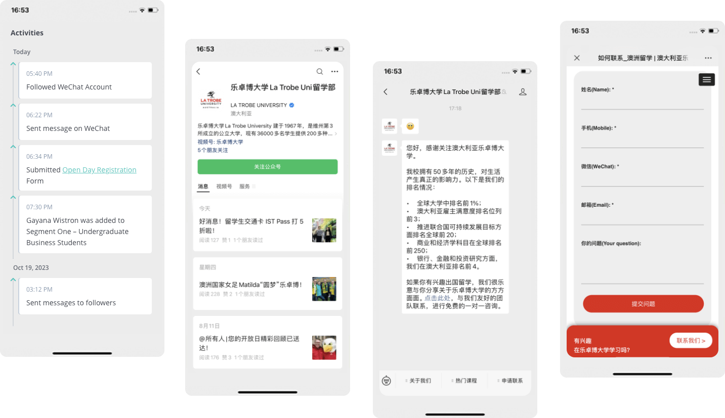 WeChat Follower management