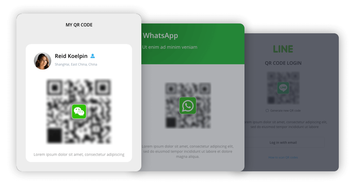 WeChat and LINE QR code generator